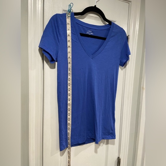 NWOT J. Crew Size XS Blue Slub Tee Shirt V Neck Short Sleeve Lightweight - Picture 8 of 12